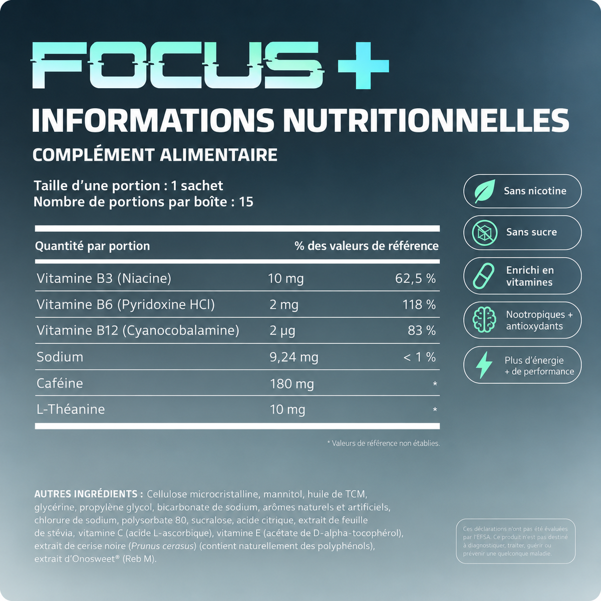 FOCUS+ – Sachets Énergie Intelligente (15 sachets)