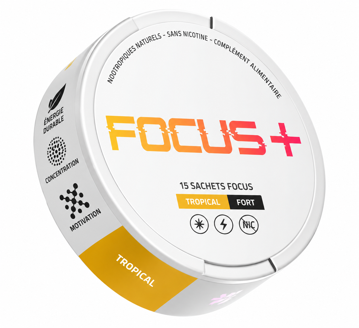 FOCUS+ – Sachets Nootropiques Sans Nicotine (15 sachets)
