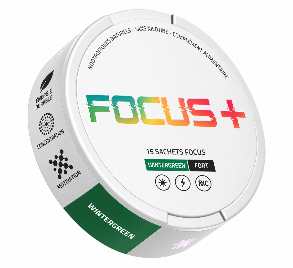 FOCUS+ – Sachets Nootropiques Sans Nicotine (15 sachets)