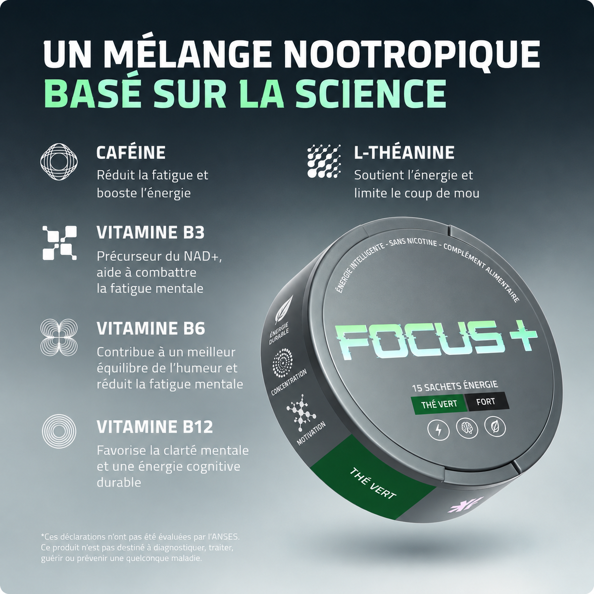 FOCUS+ – Sachets Énergie Intelligente (15 sachets)
