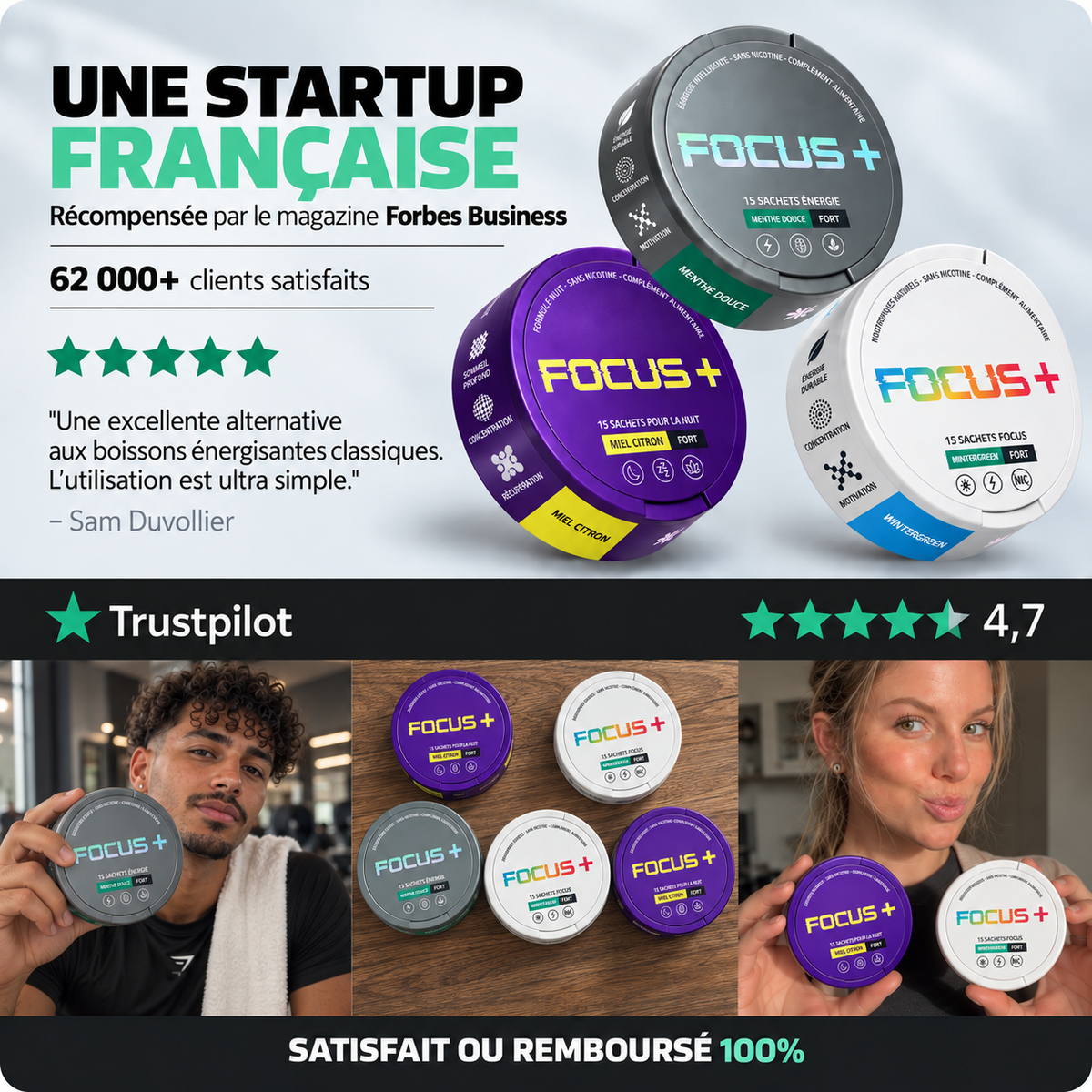 FOCUS+ – Sachets Énergie Intelligente (15 sachets)